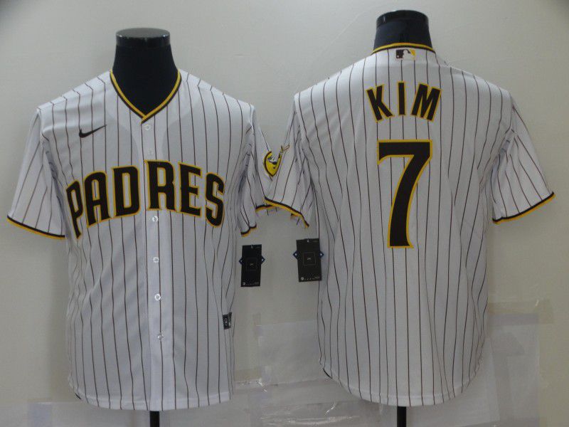 Men San Diego Padres #7 Kim White stripe Game 2021 Nike MLB Jersey->san diego padres->MLB Jersey